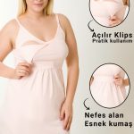 HAMİLE LOHUSA GECELİĞİ İP ASKILI