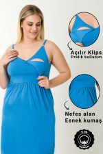 HAMİLE LOHUSA GECELİĞİ İP ASKILI - Görsel 10