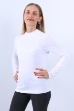 KADIN BALIKÇI YAKA UZUN KOLLU BODY - Görsel 6