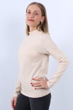 KADIN BALIKÇI YAKA UZUN KOLLU BODY - Görsel 14