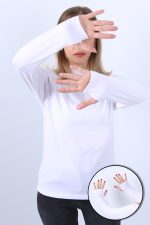 KADIN BOĞAZLI PARMAK DETAYLI UZUN KOLLU BODY 3LÜ SET - Görsel 6