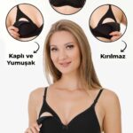 MODAL KAPLI EMZİRME SÜTYENİ SİYAH